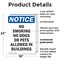 Signmission No Smoking No Dogs Or Pets Allowed OSHA Notice Sign, Plastic, 18in W x 24in L, 2PK OS-2PACK-NS-P-1824-V-14805 - alternate 5